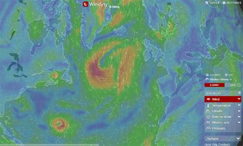 wind prediction map.